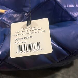 Paris Tote Vegan Navy Bag